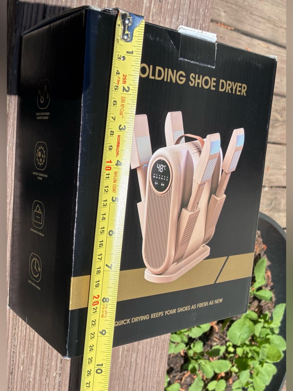 Portable Shoe Dryer & Warmer - Cream/Brown - Picture 11 of 13